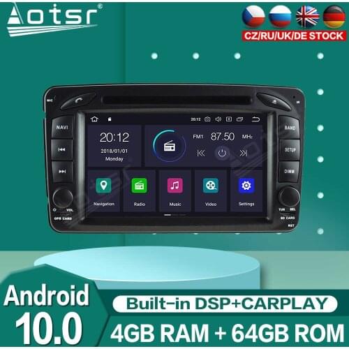 For Mercede-Benz W203 W209 W463 W168 Android 10.0 64G Auto Radio Stereo Car Multimedia DVD Audio Player GPS Navigation Head Unit