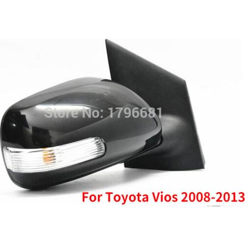 CAPQX 7Pin High quality rearview mirror for TOYOTA VIOS 2008 2009 2010 2011 2012 2013 with turn light electric folding / adjust