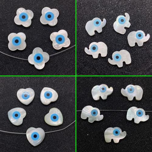 Natural White Butterfly Shell Beads 6-14mm Sea Shell Devils Eye Beads Charm Handmade DIY Necklace Bracelet Jewelry Accessories