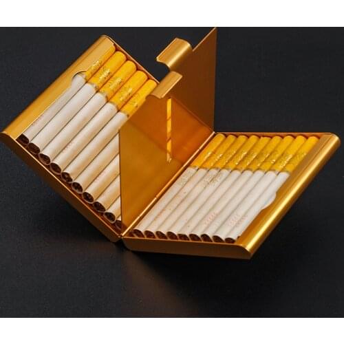 Hold 20 Cigarettes Cases Cover Luxury Creative Folio Cigarette Pipes Case Smoking Box Accessories Pocket Tobacco Pack Cover Gift