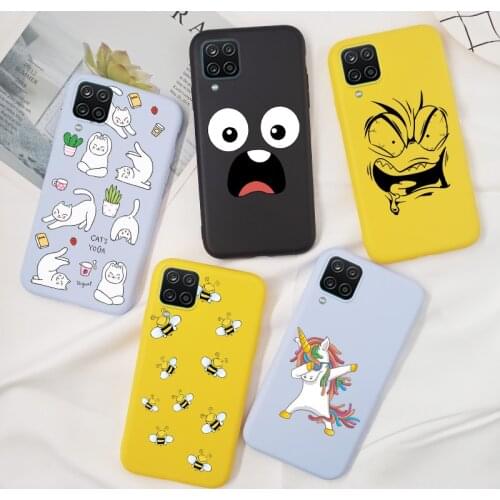 For Samsung Galaxy A52 Case 4G 5G Cartoon Cat Silicone Phone Case For Samsung A12 A72 A52 Cover TPU A 12 52 72 Candy Cute Case