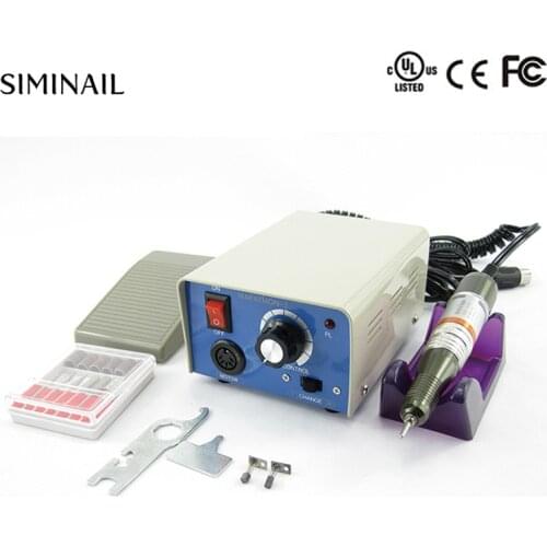 Electric nail drill machine 35000rpm strong 210 professional manicure nail drill 65w handpiece 6 bits set SIMINAIL