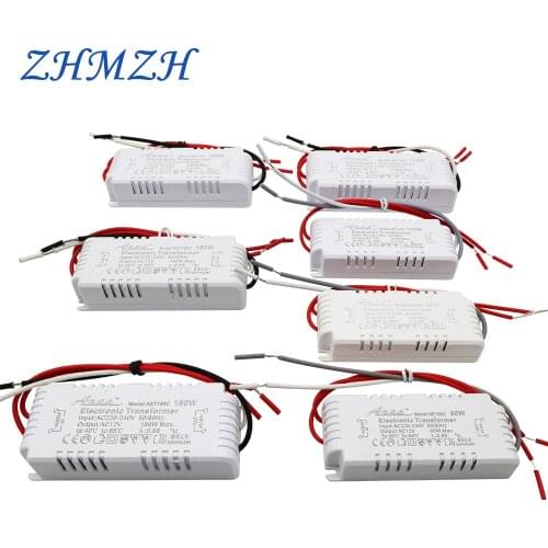 ZHMZH Dimmable 160W 180w 200w Electronic Transformer AC220V to AC12V For G4/G5.3 Quartz Lamp Halogen Lamp Crystal Lamp CE