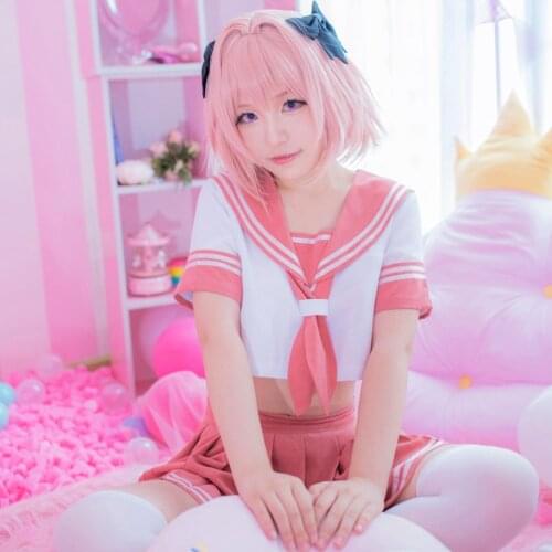 Fate/Grand Order Fate Apocrypha Rider Astolfo Cosplay JK School Uniform Sailor Suit Women Fancy Outfit Anime ddlg Costume