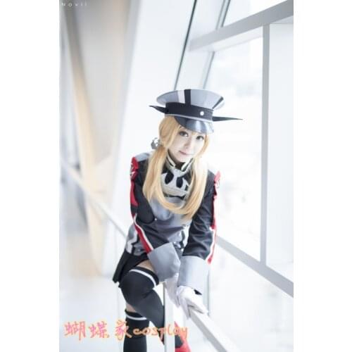 Kantai Collection Prinz Eugen Cosplay Costume with hat and socks