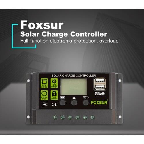 20A Solar Controller Automatic Solar Charging Controller LCD Dual USB 5V Output Solar Panel PV Regulator