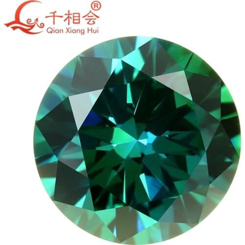Round shape cubic zirconia special color multi blue-green color cz loose stone