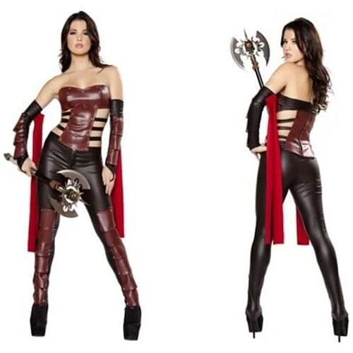 2016 Hot sale Free shipping Superior quality Ladies Xena Gladiator Warrior Princess Roman Spartan Fancy Dress Costume APHW378