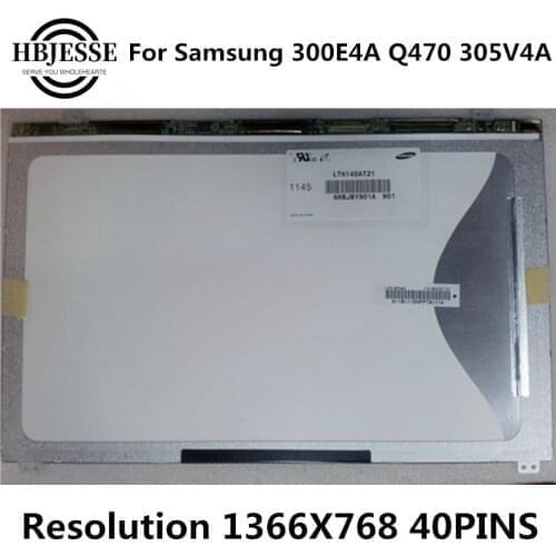 Original 14''LCD screen LTN140AT21-801 LTN140AT21-802 LTN140AT21-001 LTN140AT21-002 for Samsung 300E4A Q470 305V4A