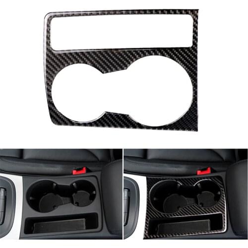 Carbon fiber style water cup holder decoration trim cover for Audi A5 A4 B8