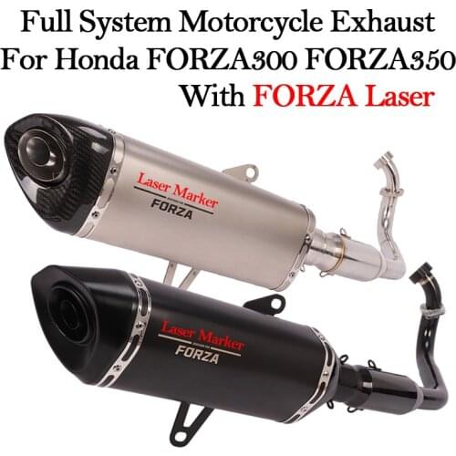 Full System Slip On Motorcycle Exhaust Modified Escape DB Killer Muffler Front Middle Link Pipe For Honda FORZA300 350 2018 2019