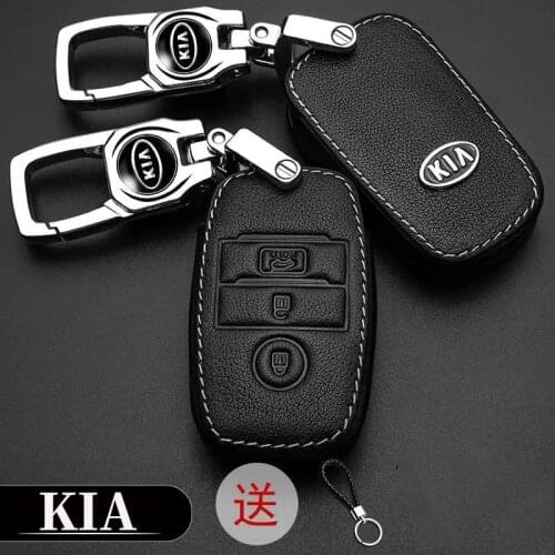 High quality Car leather Key Case Cover For Kia Rio 3 K2 Ceed Cerato K3 Sportage 4 Picanto K5 Optima Sorento Forte Stinger 2022