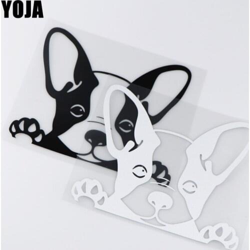 YOJA 17.9X14.9CM Cute Animal Dog Vinyl Funny Pattern Car Sticker Decal ZT2-0103