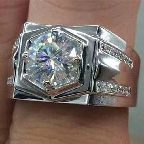 New Fashion Banquet Engagement Jewelry Inlaid With Zircon Geometry Ring For Women Luxury Namour Charm Gift All Seasons