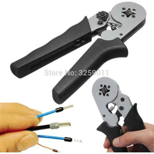 1PCS HSC8 6-4B 23-10 AWG Suyep Mini-Type Self-Adjustable Crimping Plier use for self-adjusts to the desired ferrule size