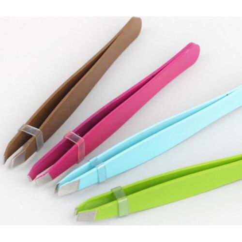 2pcs Stainless Steel maquillaje False Eyelashes curler Extension lash mascara Applicator Remover Tweezers Clip Eyebrow Makeup