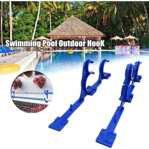 2pcs Durable Hook Garden Hanger Portable Swimming Pool For Telescoping Pole Aluminum Alloy Brushes Outdoor Leaf Rakes Organizer