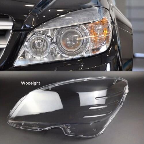 Wooeight Car Front Left Right Replacement Auto Shell Cover Clear Shade Cap Headlamp Lens Fit For Mercedes Benz C Class W204 W205