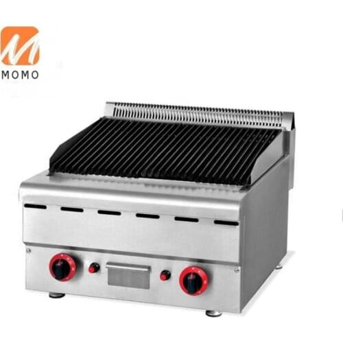 Double Head Smokeless LPG Gas Lava Rock Grill Barbecue Machine Grilled Lamb Furnace Volcanic Stone Barbecue Machine