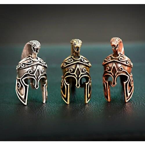 1pcs/set Vintage Spartan Helmet Warriors Charm Beads for Bracelet Necklace Keychain DIY Jewelry Making Accessories Zinc Alloy