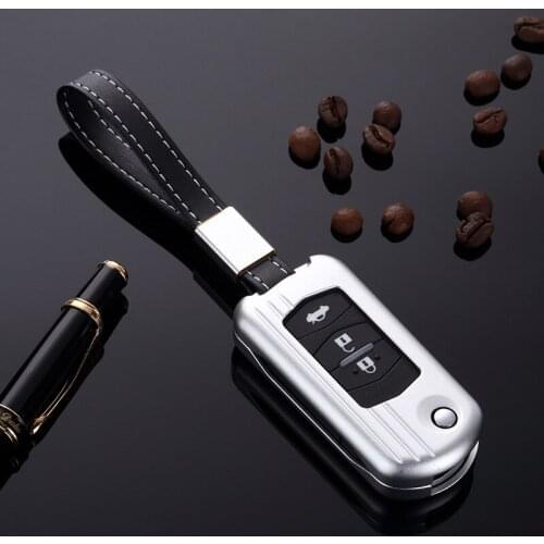 Aluminum Alloy Car Key Case Key Cover case Key Shell keychain accessories for Mazda 2 3 5 M6 Folding Key