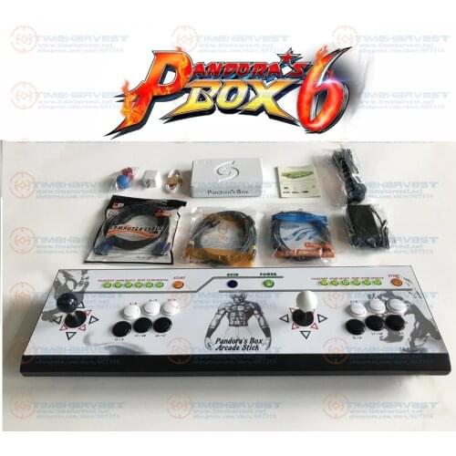 Pandora box 6 Family Game Console 2 Player 1300 in 1 TV Fighting Joystick Arcade Rocker with 4 cores CPU HDMI VGA 720P HD Output