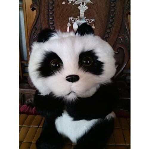 About 23x15cm simulation sitting panda fur model ornament photography prop home decoration gift h1391