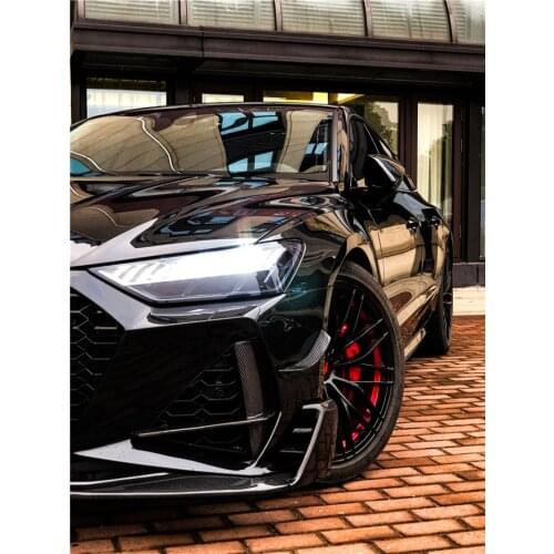 Suit For Carbon Abt Fiber Lip Wind Blade Audi A7 C8 Modified Rs7 Front Bar Middle Net Surrounding Assembly