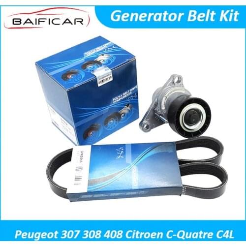 Baificar Brand New Generator Belt Tensioner Pulley Set For Peugeot 307 308 408 Citroen C-Quatre C4L 1.6 1.8 Electronic Power