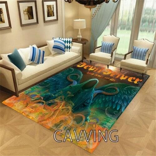 CAVVING 3D Printed Devildriver Band Carpets Soft Flannel Rugs Mat Rug Anti-slip Large Rug Carpet Home Decoration for Living Room