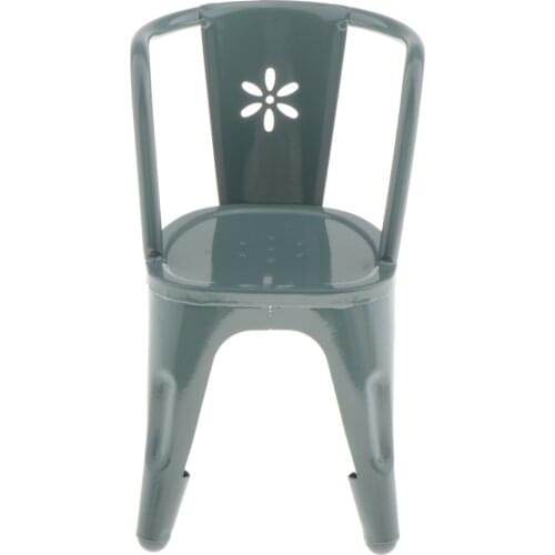 Metal 1/6 Scale Dollhouse Mini Single Chair Miniatures Doll Decor Accessory