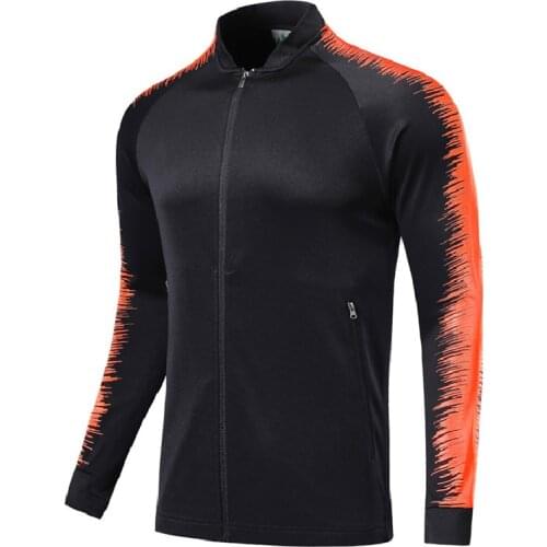Men Jackets Sports Football Cycling Top Mens Autumn Winter Zipper Sportswear Thin Long Sleeves 2019 Outdoor Sports Coat