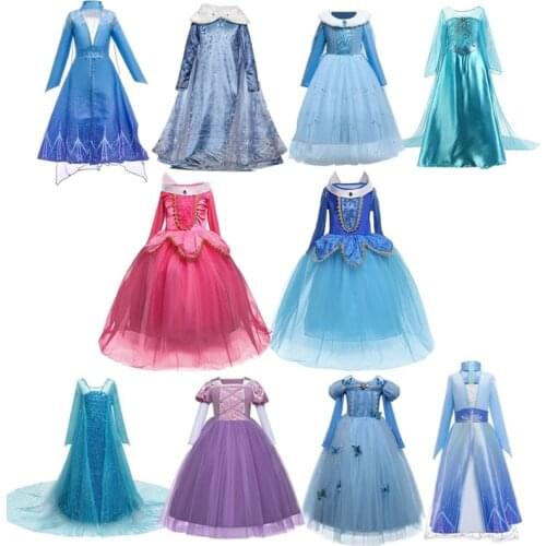 Girl Princess Dress Kids Halloween Costume Fancy Dress Up For Children Carnival Performance Roleplay Clothes Girls Party Wear