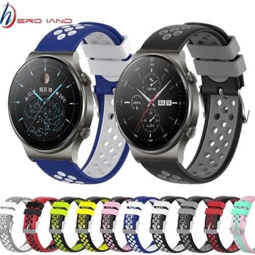 22mm Replaceable Watch Strap For HUAWEI WATCH GT 2 Pro Silicone Band for honor magic 2 46mm GS Pro GT GT2E Bracelet Watchband