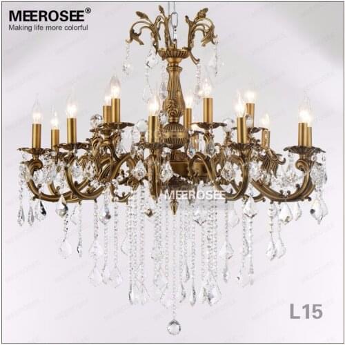 Luxurious Crystal Chandelier Light Fixture Silver Bronze Zinc Alloy Lustre Crystal Hanging Lamp Suspension Lighting for Home