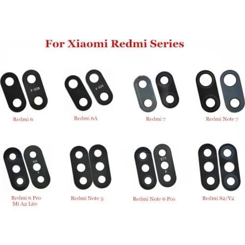 Rear Back Camera Glass Lens with Adhesive sticker For Xiaomi Redmi 6 6A 6 Pro 7 S2 Y2 Redmi Note 5 6 Pro 7 Mi A2 Lite
