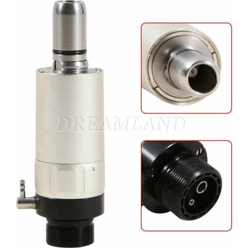 Dental E-type 2-Holes Air Motor Handpiece Stainless Steel Low Speed Micromotor Connector Adapter