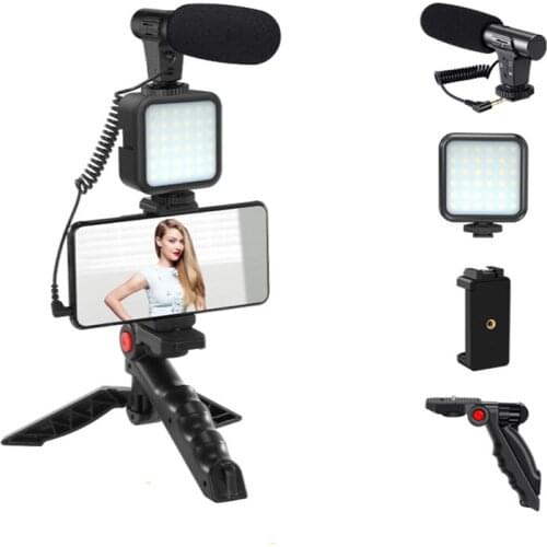 Live Desktop Device Kit LED Photography Light Tripod All-in-one Fill Light For Smartphone Video Creation Vlogging YouTube TikTok