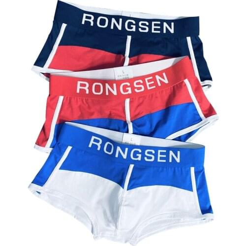 3 Pieces Men Underwear Boxer Cotton Splicing Breathable Mens Panties Men Boxer Shorts Trend Sports Soft Underpants 2020 Sale