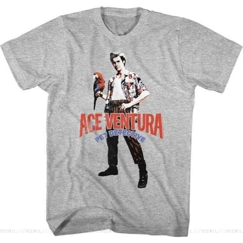 Ace Ventura Pet Detective Parrot Vintage Movie Poster Mens T-Shirt Jim Carrey Tee Shirt Free Style