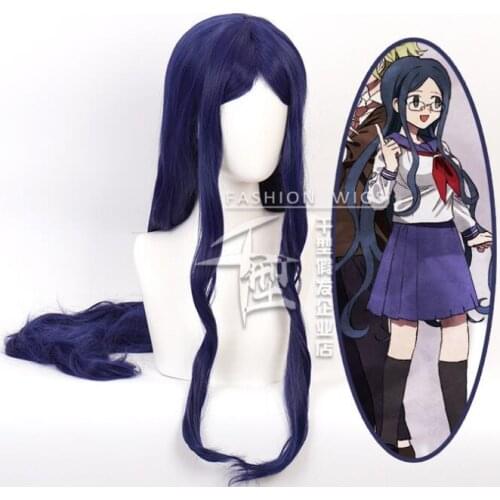 Blue Long Wig Anime Danganronpa V3 Shirogane Tsumugi Cosplay Costume Dangan Ronpa Heat Resistant Synthetic Hair Women Wigs