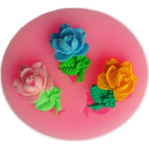1Pcs 3D Flower Silicone Baking Forms Fondant Gift Chocolate Soap Sugar Craft Mold Cutter Silicone Tools DIY Cupcake Molds