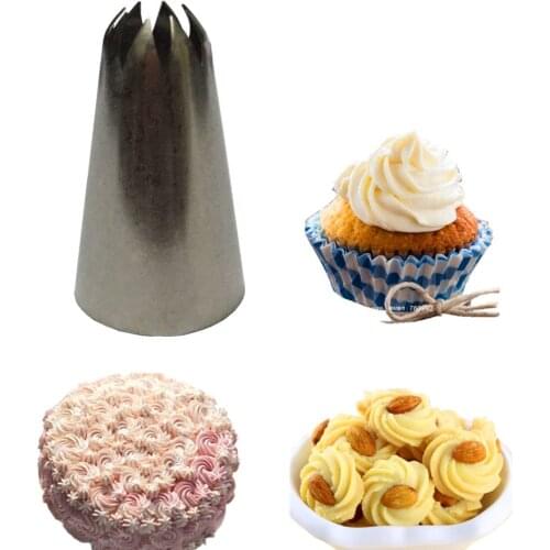 1 piece Stainless Steel Flower Icing Piping Nozzles Tips Pastry Nozzles Fondant Rose Cake Cream Cupcake Decorating Baking Tools