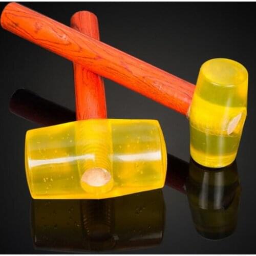 1pcs! Multifunctional Rubber Hammer 120mm Wooden Handle Tendon Hammer for Repair Household Hand Tools