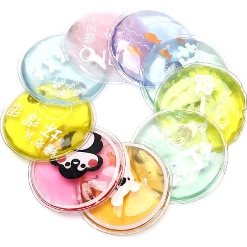 Reusable Transparent Hot Water Bottle Belly Treasure Cartoon Hand Warmer Filled Mini Explosion-proof Portable Hot Water Bags 1PC