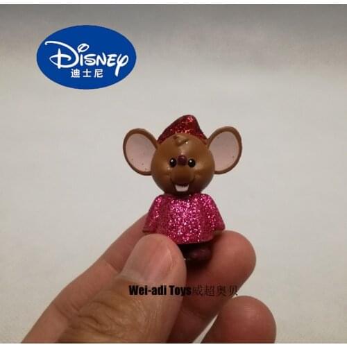 24PCS 4.5CM Cinderella Princess accessories mouse model decoration Doll Toy cake decoration