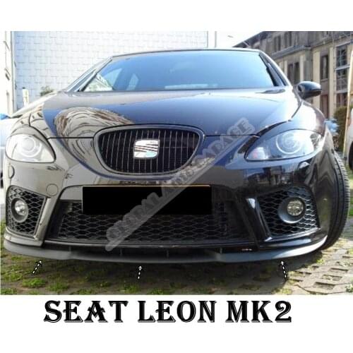 For Seat Leon Mk2 CUPRA R FRONT SPOILER BUMPER LIP 2006 2007 2008 2009 2010 2011 2012 Euro Spoiler Lip Universal 3 pcs Body Kit