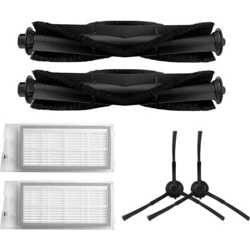 6Pcs Main Brush Side Brush HEPA Filter Kit Accessories For ROIDMI EVE Plus Robot Vacuum Cleaner Spare Parts