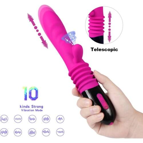 Automatic Telescopic Sucking Female Masturbator Vibrator Sex Toys For Women G-spot Vagina Clit Massage Anal Plug Vibrator Adult