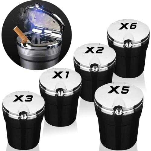 Car Ashtray Led Lights With For BMW X1 X2 X3 X4 X5 X6 X7 NEW Car Logo Ashtray Car Ashtray Interior Accessories